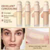 QI Gezicht Vloeibare Foundation Crème Volledige Dekking Concealer Waterproof Make-Up Base Fleuren Cover Donkere Kringen 4 Kleuren 231227