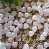 100 pz lotto intero 8mm pietra naturale quarzo rosa cuore trogolo foro pietra preziosa sciolta per braccialetto gioielli DIY2776