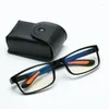 Sonnenbrille TR90 High Definition Harz Presbyopie Brille Tragbare Falten Quadratischen Rahmen Anti-blau Lesen Mode Weit Sicht
