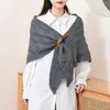 Sjaals driehoeks sjaal gebreide met gesp gemeld comfortabel 8 kleuren buitenste faux kasjmier wrap deken