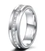 Eheringe 8mm Herren Wolframbänder mit kubischen Zirkonia Trendy Eternity Ring Unisex Eingelegtes Hochpolitur Größe 7135802929