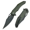 Flipper Pocket Folding Knife, 3.81 "Black Stonewashed 14C28N Blade G10 Handle,EDC Outdoor knives,Camping Survival Knife For Men Women Gift KZ-668 BLACK