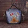 Sacs de soirée Rétro Femme Luxe Designer Sacs à main de haute qualité 2024 Spring Bucket Floral Véritable Cuir Bandbody Sac A Main