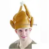 Party Favor P Chapeaux de dinde rôtie Spooktacar Créations Décor Chapeau Cuit Poulet Oiseau Secret Pour Thanksgiving Costume Dress Up 829 Dr Dhgtj