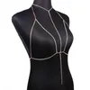 Other Sexy Crystal Bra Slave Harness Body Chain Women Rhinestone Choker Necklace Bikini Beach Fashion Jewelry273G