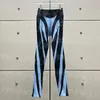 Kvinnors leggings Multicolor Women Legging Pants Designer Luxury Contrast Color Trousers Charming Fashion Woman Tight