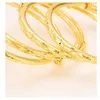 Dubai Fine Gold Bolernia żółta solidna bransoletka GF Africa Biżuteria Prezent 1pc lub 4 szt. Elastyczność Otwarta push-and-pull Whole194a