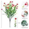 Decorative Flowers 1PCS Artificial Outdoor UV Resistant Greenery Shrubs Plants For Office Home Wedding Garden Spring Decoration Fake Flower