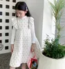 Girl Dresses Kids Dress Dress Dress French Style Pastoral Sleeved Modello floreale Cotton Baby