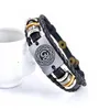 Модный индуистский браслет, многослойный кожаный браслет с бисером для женщин и мужчин, религиозные ювелирные изделия, подарок ему TG-01, подвесные браслеты306f