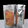 300pcs Mylar Stand Up Folha de Alumínio Pacote Transparente Sacos para Armazenamento de Alimentos Café Resealable Zip Lock Embalagem Saco atacado Hklhi Aigsg