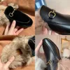 Designer shoes Rabbit Flat Bottom Plush Plush Man Half Muller Shoes Women's Autumn/Winter Furry slipper 555Kl