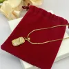 Designer V Letter Diamond Necklace Personlighet Square Sugar Imitation Crystal Pendant Sweater Chain Senior Ladies G2312276BF