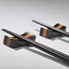 Zestawy naczyń obiadowych 4 szt. Puchacz pałeczki odpoczynku kuchenne stojaki na sztućce koreańskie wielofunkcyjne pałeczki drewniane proste metal zaopatrzenia