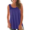 Damen Tanks Frauen Casual Sommer Lose ärmellose Rundhals Weste Tank Shirt Tunika Bluse Tops Cami P5