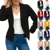Kvinnorjackor Spring Autumn Women Suit Coat 2023 Office Lady Black White Jacket Fashion Cardigan Streetwear Casual Loose Outerwear Tops