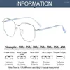 Occhiali da sole Flessibili Portatili Quadrati Full Frame Occhiali da vista in metallo Occhiali miopia Blocco della luce blu Cura della vista