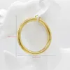 Adixyn Gold Plated Color Hoop Earring Big Size For Lady Woman Copper Extra Large Special Hollow 231227