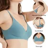 Yoga Outfit Latex Jelly Sous-vêtements Soutiens-gorge sans couture pour femme Sommeil sans fil Amovible Bralette rembourrée One Piece Brassiere sans fil confortable