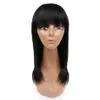 Straight Human Hair Wigs With Bangs Remy Brazilian Cute Bob Cut Human Hair Wig 100% Natural Bob Bangs Wig 231227