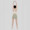 Frauen Yoga Shorts Feste Farbe hoher Taille Sports Fitnessstudio Leggings Elastic Fitness Dame insgesamt Full -Strumpf -Training Fitnesshosen 777