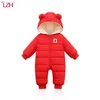 Macacões LZH Crianças Macacões de Inverno para Bebê Snowsuit Infantil Meninos Meninas Romper Macacão Quente Nascido Roupas Traje de Natal 210826