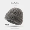 Ball Caps Cute Hat For Women Autumn And Winter Bear Knitted Hats Warm Thickened Lamb Fleece Beanies Ladies Travel Bonnet Cap Beanie