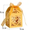 20/30/50 pezzi d'amore Laser Candy Candy Box Ribbon Sconto Box Baby Shower Wedding Souvenirs Ospite Feste per feste per ospiti 231227