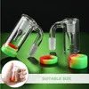 Weiteres Rauchzubehör: 14-mm-Glas-Perc-Aschefänger-Bong mit Außengewinde und farbigen Silikonbehältern für Dab-Rig-Bongs