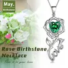 Beautlace Rose Love Neckalce, стерлинговое серебро 925 пробы, кулон с камнем, ожерелье, ювелирные изделия, подарки для женщин