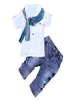 Малышская одежда для мальчиков детская дизайнерская одежда для мальчиков Зимний мальчик набор 2 ПК с длинным рукавом детская осенняя одежда 30654992788