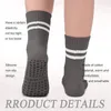 5 par Pilates Socks Yoga med grepp för kvinnor som inte är slipträning Pure Barre Ballet Dance Hospital 231226