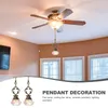 Pendant Lamps 2 Pcs Fan Light Hanging Chain Crystal Ball Decor Pendants Decorative White Home Pull Ceiling Lamp Crafts