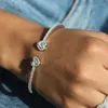 Bracciale Stonefans Ins Bracciale alla moda Gioielli a forma di cuore per le donne Regalo di nozze nuziale aperto in cristallo di metallo