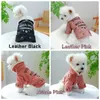 Leren suède donsjack voor huisdieren Winter dikke warme hondparka's Teckel Puppy Dierenkleding York shih tzu Outfit Jas Kat Kleding 231227