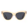 ZENOTTIC 2024 Retro Cat Eye Polarized Sunglasse Handmade Acetate Sun Glasses Ladies Brown Transparent Frame Shades BS8108 231226