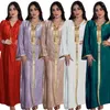 Ethnische Kleidung, marokkanische Djellaba, Eid mit Kapuze, Abaya, Damen, muslimisches langes Maxikleid, Türkei, arabischer Kaftan, islamische Partei, Dubai, Saudi-Arabien, Jalabiya