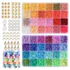 1 Conjunto de kits de pulseira fabricando miçangas de argila plana de jóias para fazer contas de colar para decoração 231227