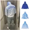 Trapstar Gradient Blue Brodered Outdoor Sprint Suit Par Windproect Work Jacket Huven päls