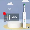 rotary children adult USB direct charge frequency conversion induction smart soft hair electric toothbrush gift 231227