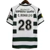 2001 2002 2003 # 28 C RONALDO Sporting Retro Soccer Jersey 01 02 03 Maillot Vintage QUARESMA Camisa De Futebol M NICULAE Football