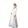 White Lace Maternity Dresses Photography Props Sexy Split Side Maxi Gown For Pregnant V-neck Women Long Pregnancy Dress Photo Shoots 2024 Hot