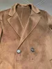 Abrigo de lana de diseñador Cazadora larga Arcterys Ropa para hombreAbrigo de lana de doble cara para hombre cuello de traje abrigo marrón de lana de doble cara abrigo de doble botonadura me XZK1