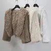 Femmes hiver réel lapin fourrure à capuche manteau femme à manches longues chaud véritable fourrure veste avec capuche printemps naturel fourrure vêtements d'extérieur 231226