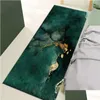 Carpets Luxury Dark Green Bedside Mat Long Nonslip Kitchen For Floor Washable Absorbent Bathroom And Toilet Doormat Drop Delivery Ho Dhjd0