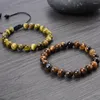 Charm Armbanden Natuurlijke Tijgeroog Kralen Armband Reiki Yoga Healing Luck Stone Voor Vrouwen Mannen Verjaardag Festival Sieraden Cadeau