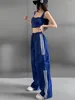 Kadın Pantolon Jmpes Çizgili Patchwork Kadınlar Kargo Amerikan Tarzı Moda Sokak Giyim Gevşek Geniş Bacak Y2K Kadın Hip Hop Sweatpants