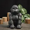 Resin Retro Gorilla statue chimpanzee figurines interior decor accessorie home office tabletop collection Object Item 231227