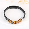 Bangle Punk Styie Mens منسوج Ieather Rope Naturai Stone Gifts Trend Whoiesaie High quaiity personaiity retro