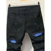 2022 Men's Cool Ripped Skinny Trousers Stretch Slim Denim Pants Large Size Hip Hop Black Blue Casual Jogging Jeans for Men